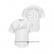 Camiseta Beisbol Hombre New York Mets Pete Alonso 2019 Players Weekend Replica Blanco