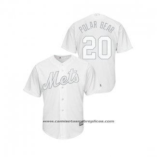 Camiseta Beisbol Hombre New York Mets Pete Alonso 2019 Players Weekend Replica Blanco