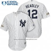 Camiseta Beisbol Hombre New York Yankees 2017 Postemporada Chase Headley Blanco Cool Base