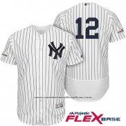 Camiseta Beisbol Hombre New York Yankees 2017 Postemporada Chase Headley Blanco Flex Base