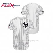 Camiseta Beisbol Hombre New York Yankees 2019 Postemporada Flex Base Blanco