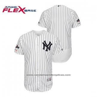 Camiseta Beisbol Hombre New York Yankees 2019 Postemporada Flex Base Blanco