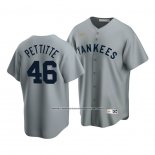 Camiseta Beisbol Hombre New York Yankees Andy Pettitte Cooperstown Collection Road Gris