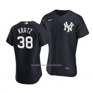 Camiseta Beisbol Hombre New York Yankees Erik Kratz Alterno Autentico 2020 Azul