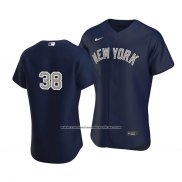 Camiseta Beisbol Hombre New York Yankees Erik Kratz Autentico Alterno 2020 Azul