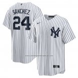 Camiseta Beisbol Hombre New York Yankees Gary Sanchez Primera Replica Blanco