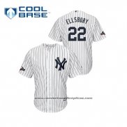 Camiseta Beisbol Hombre New York Yankees Jacoby Ellsbury 2019 Postemporada Cool Base Blanco