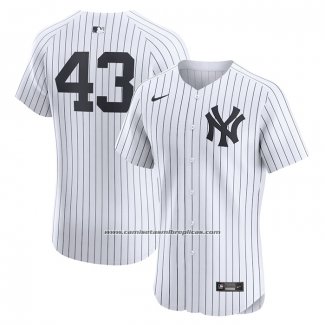 Camiseta Beisbol Hombre New York Yankees Jonathan Loaisiga Primera Elite Blanco