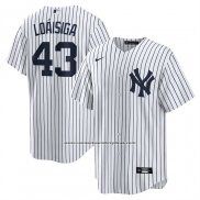 Camiseta Beisbol Hombre New York Yankees Jonathan Loaisiga Primera Replica Blanco