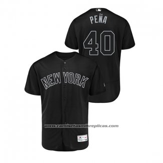 Camiseta Beisbol Hombre New York Yankees Luis Severino 2019 Players Weekend Autentico Negro