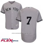Camiseta Beisbol Hombre New York Yankees Mickey Mantl Autentico Collection Flex Base Gris