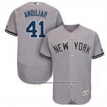 Camiseta Beisbol Hombre New York Yankees Miguel Andujar Gris Autentico