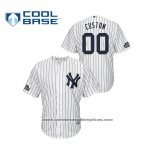 Camiseta Beisbol Hombre New York Yankees Personalizada Cool Base 2019 London Series Blanco