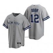 Camiseta Beisbol Hombre New York Yankees Rougned Odor Replica Road Gris