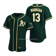 Camiseta Beisbol Hombre Oakland Athletics Luis Barrera Autentico Alterno Verde