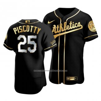 Camiseta Beisbol Hombre Oakland Athletics Stephen Piscotty Golden Edition Autentico Negro