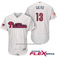 Camiseta Beisbol Hombre Philadelphia Phillies 2017 Estrellas y Rayas Frojody Galvis Blanco Flex Base