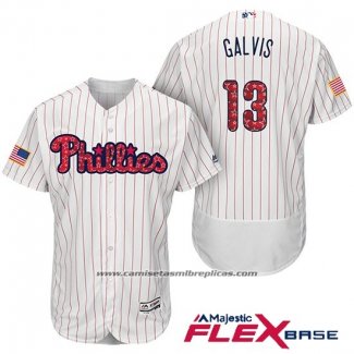Camiseta Beisbol Hombre Philadelphia Phillies 2017 Estrellas y Rayas Frojody Galvis Blanco Flex Base