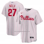 Camiseta Beisbol Hombre Philadelphia Phillies Aaron Nola Home Replica Blanco