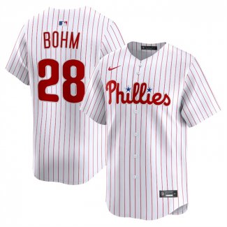 Camiseta Beisbol Hombre Philadelphia Phillies Alec Bohm Alterno Limited Blanco