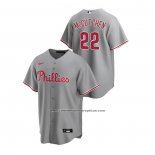 Camiseta Beisbol Hombre Philadelphia Phillies Andrew Mccutchen Replica Road Gris