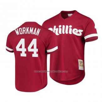 Camiseta Beisbol Hombre Philadelphia Phillies Brandon Workman Cooperstown Collection Rojo