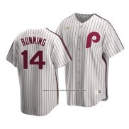 Camiseta Beisbol Hombre Philadelphia Phillies Jim Bunning Cooperstown Collection Primera Blanco