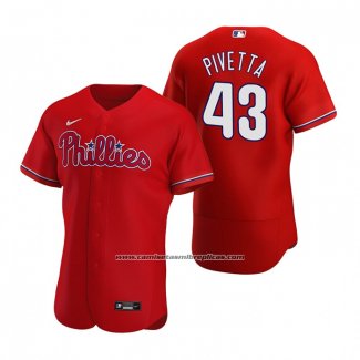 Camiseta Beisbol Hombre Philadelphia Phillies Nick Pivetta Autentico Alterno 2020 Rojo