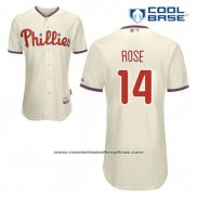 Camiseta Beisbol Hombre Philadelphia Phillies Pete Rose 14 Crema Alterno Cool Base