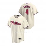 Camiseta Beisbol Hombre Philadelphia Phillies Scott Kingery Replica Alterno Crema