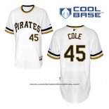Camiseta Beisbol Hombre Pittsburgh Pirates Gerrit Cole 45 Blanco Cool Base