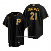 Camiseta Beisbol Hombre Pittsburgh Pirates Nick Gonzales Replica 2020 Negro