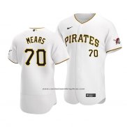 Camiseta Beisbol Hombre Pittsburgh Pirates Nick Mears Autentico Primera 2020 Blanco