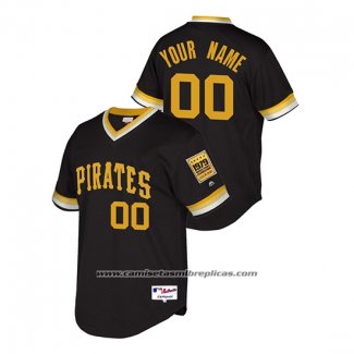 Camiseta Beisbol Hombre Pittsburgh Pirates Personalizada Throwback 1979 World Series Negro