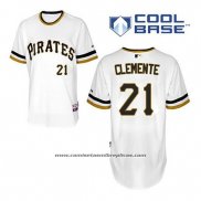 Camiseta Beisbol Hombre Pittsburgh Pirates Roberto Clemente 21 Blanco Cool Base