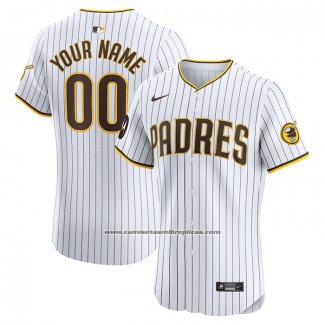 Camiseta Beisbol Hombre San Diego Padres Elite Primera Personalizada Blanco