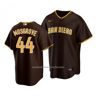 Camiseta Beisbol Hombre San Diego Padres Joe Musgrove Replica Road Marron