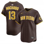 Camiseta Beisbol Hombre San Diego Padres Manny Machado Alterno Limited Marron1