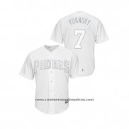 Camiseta Beisbol Hombre San Diego Padres Manuel Margot 2019 Players Weekend Replica Blanco