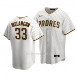 Camiseta Beisbol Hombre San Diego Padres Mark Melancon Replica Primera Marron Blanco