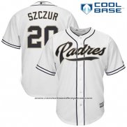 Camiseta Beisbol Hombre San Diego Padres Matt Szczur Blanco Cool Base