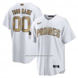 Camiseta Beisbol Hombre San Diego Padres Personalizada 2022 All Star Replica Blanco