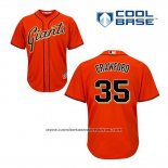 Camiseta Beisbol Hombre San Francisco Giants Brandon Crawford 35 Naranja Alterno Cool Base