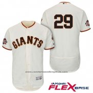 Camiseta Beisbol Hombre San Francisco Giants Jeff Samardzija Crema Primera Flex Base