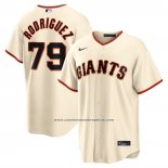 Camiseta Beisbol Hombre San Francisco Giants Jesus Rodriguez Primera Replica Crema