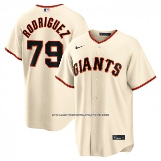 Camiseta Beisbol Hombre San Francisco Giants Jesus Rodriguez Primera Replica Crema