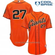 Camiseta Beisbol Hombre San Francisco Giants Juan Marichal Naranja Cool Base