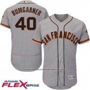 Camiseta Beisbol Hombre San Francisco Giants Madison Bumgarner Autentico Collection Flex Base Gris