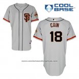 Camiseta Beisbol Hombre San Francisco Giants Matt Cain 18 Gris Alterno Cool Base