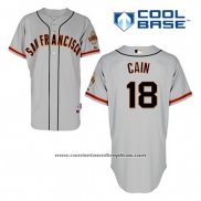 Camiseta Beisbol Hombre San Francisco Giants Matt Cain 18 Gris Cool Base